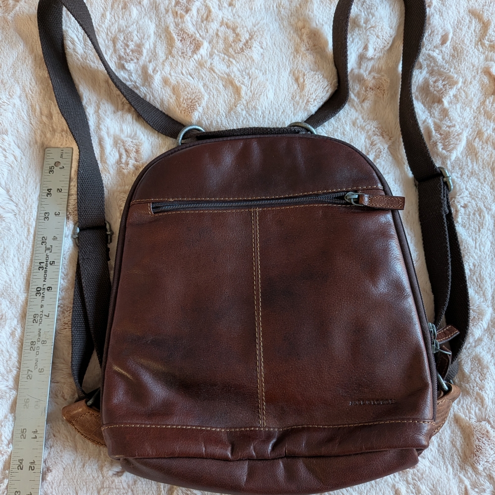 Elegant Brown Leather Women's Backpack
